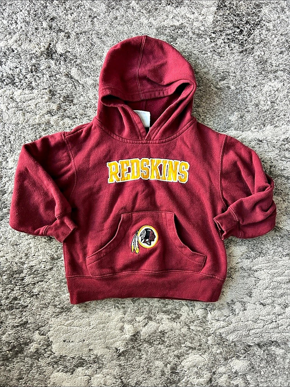 NFL Team Apparel Washington Redskins Hoodie Toddler Size 4T